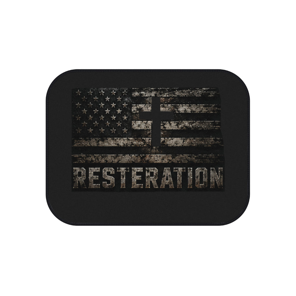 Distressed American Flag Car Mat Set — 4-Pack 1 - RESTERATION