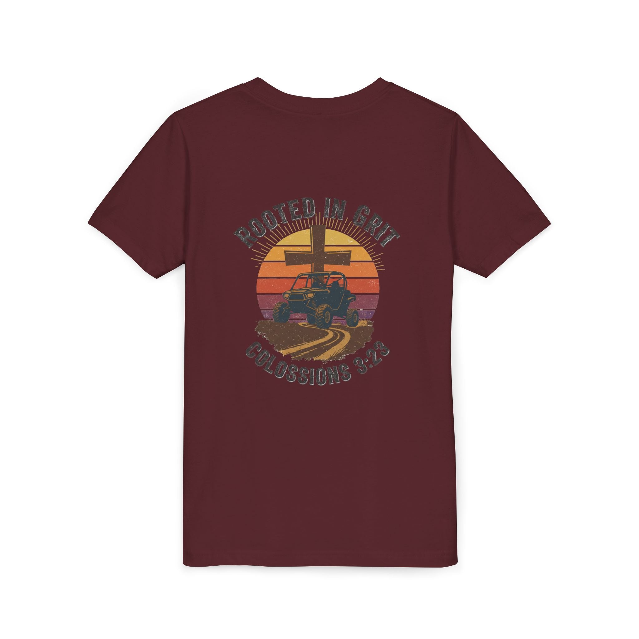 Rooted in Grit — Christian Youth T-Shirt (Colossians 3:23) - RESTERATION