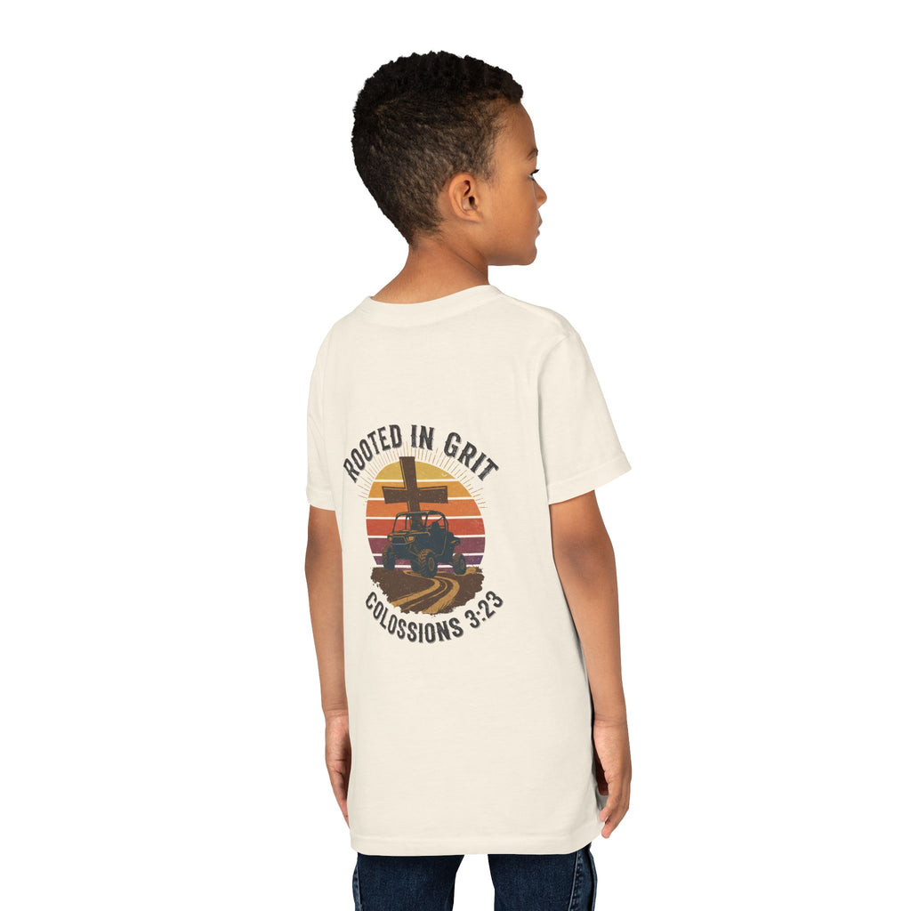 Rooted in Grit — Christian Youth T-Shirt (Colossians 3:23) - RESTERATION