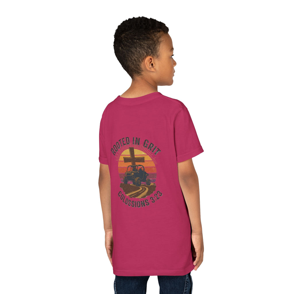 Rooted in Grit — Christian Youth T-Shirt (Colossians 3:23) - RESTERATION