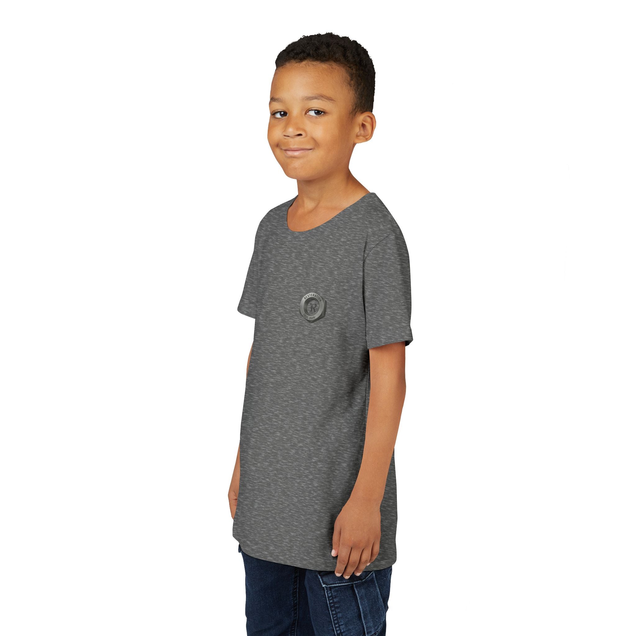 Little Hauler — Monster Truck Youth T-Shirt - RESTERATION
