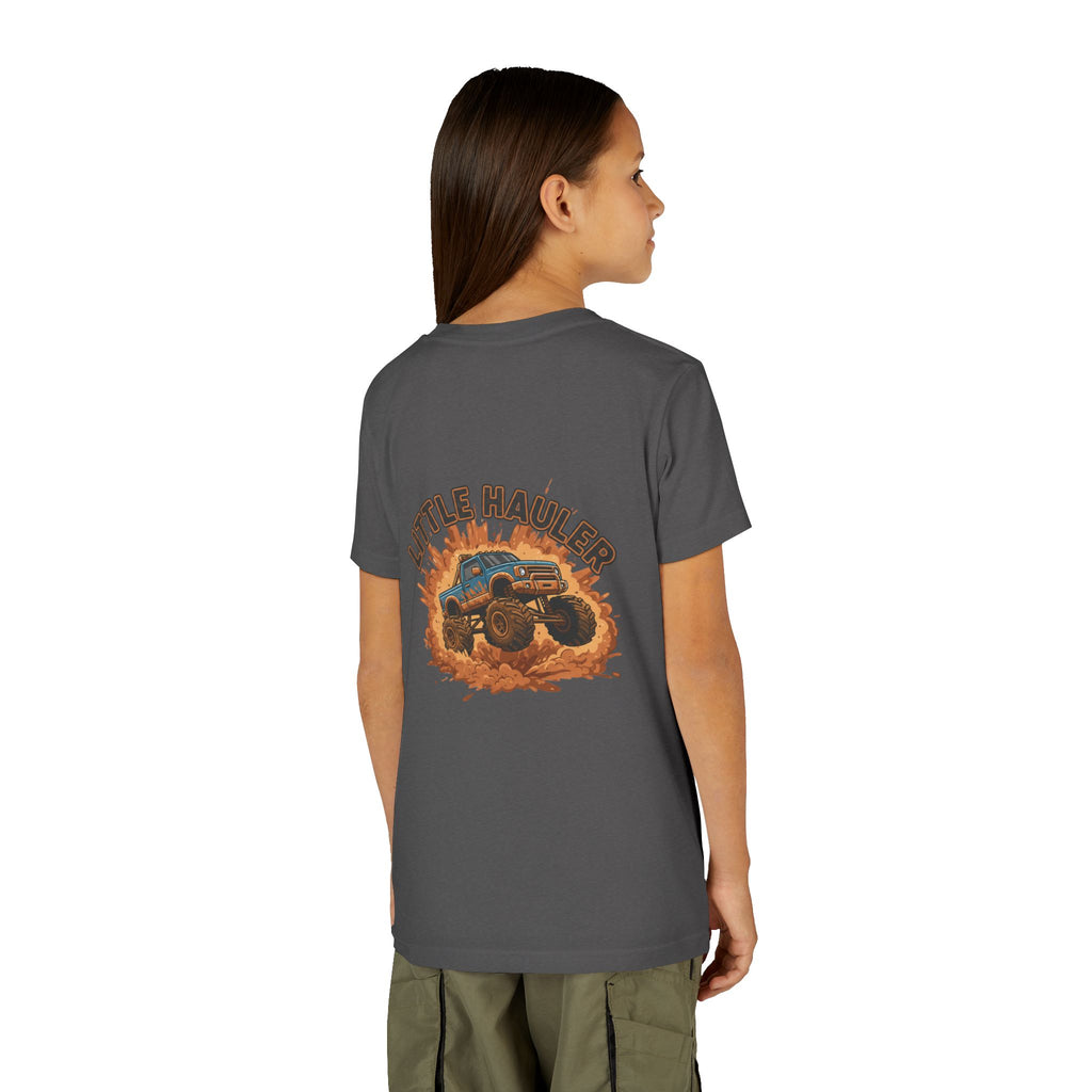 Little Hauler — Monster Truck Youth T-Shirt - RESTERATION