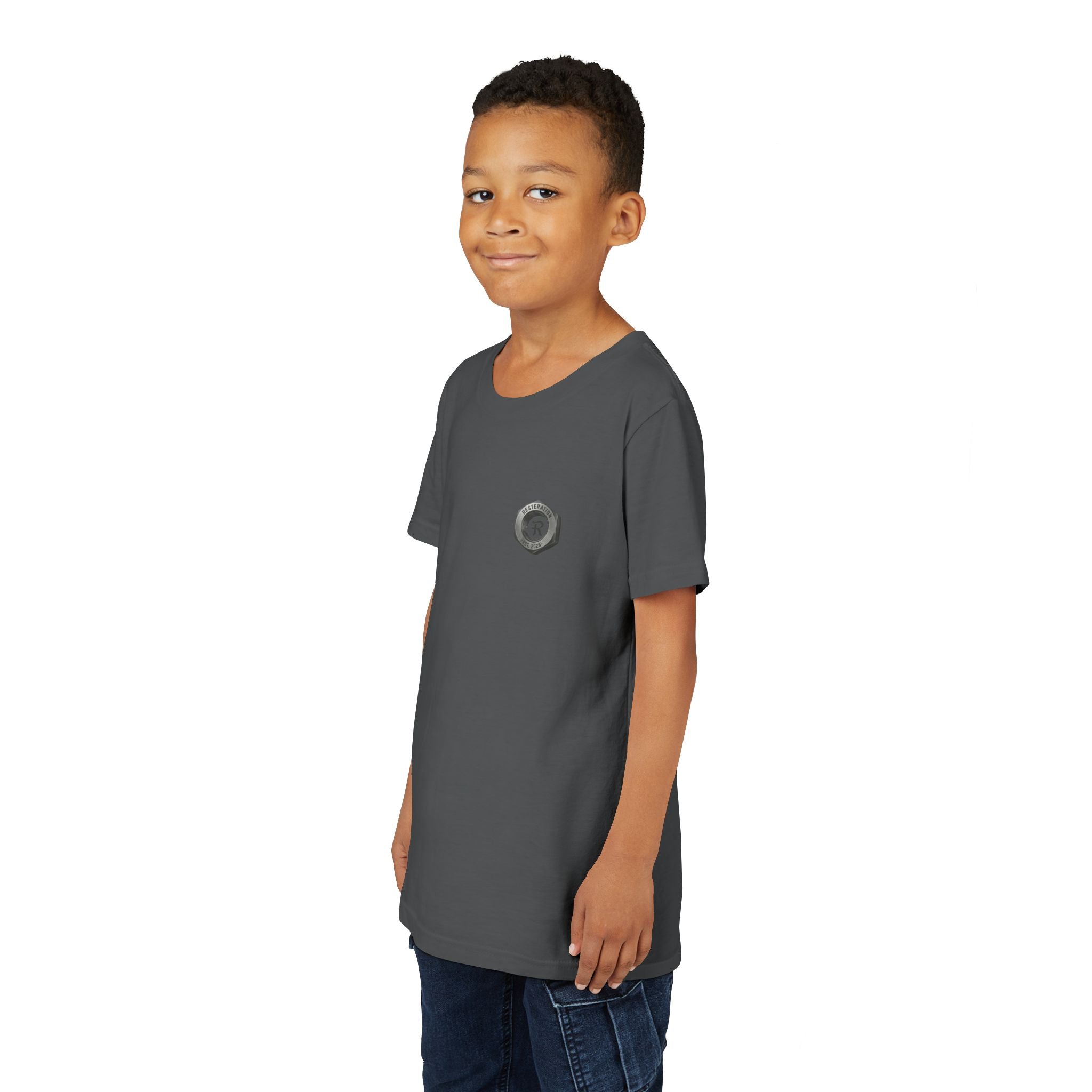 Little Hauler — Monster Truck Youth T-Shirt - RESTERATION