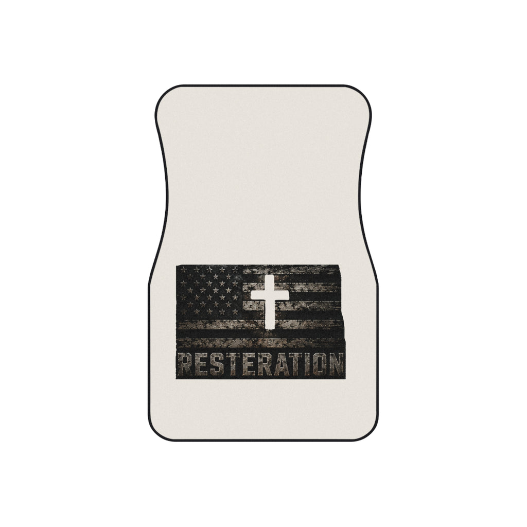 RESTERATION Flag Car Floor Mats — Front Pair 4 - RESTERATION