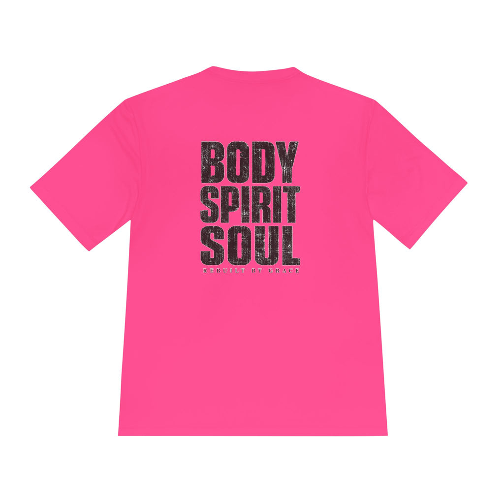 Body Spirit Soul Moisture-Wicking Tee — Athletic Faith-Inspired Shirt - RESTERATION