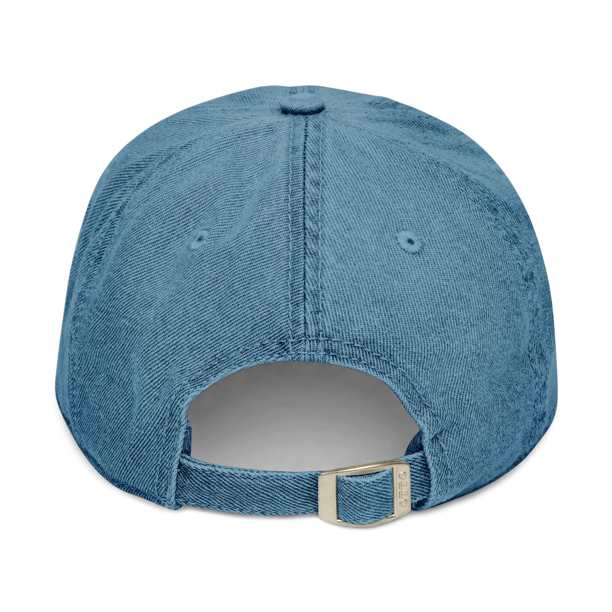 Distressed Cross Embroidered, Phil 4:13 Denim Hat — Vintage Christian Baseball Cap - RESTERATION