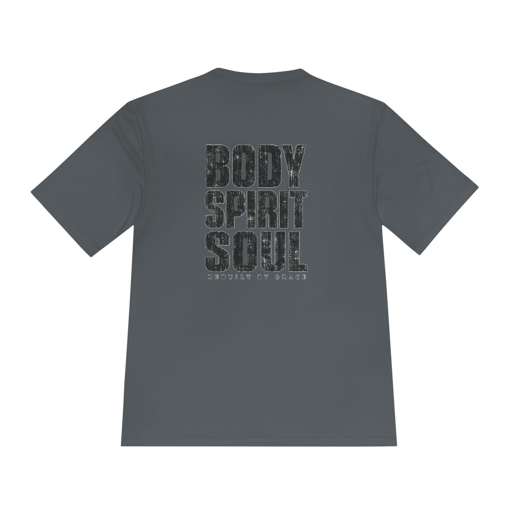 Body Spirit Soul Moisture-Wicking Tee — Athletic Faith-Inspired Shirt - RESTERATION