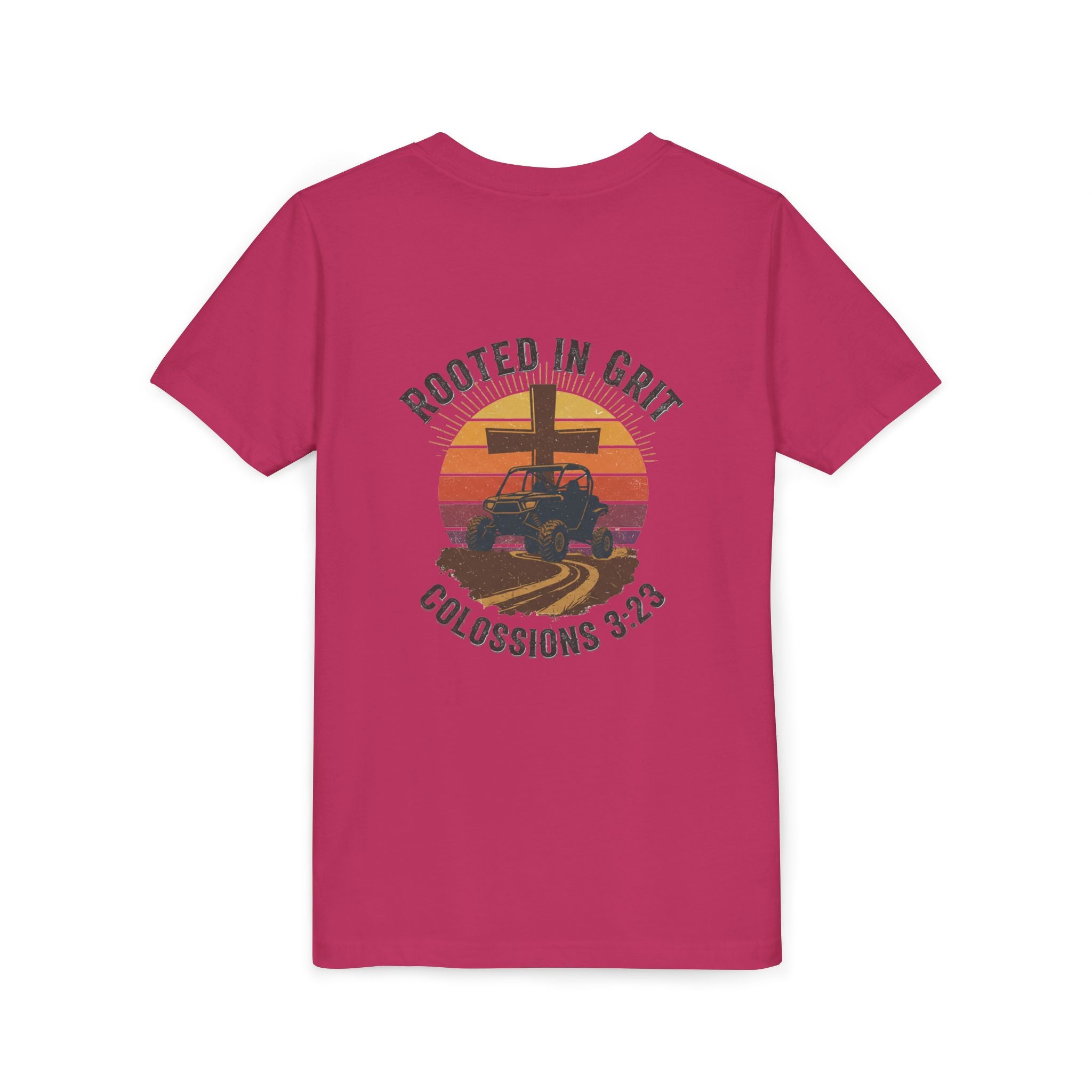 Rooted in Grit — Christian Youth T-Shirt (Colossians 3:23) - RESTERATION