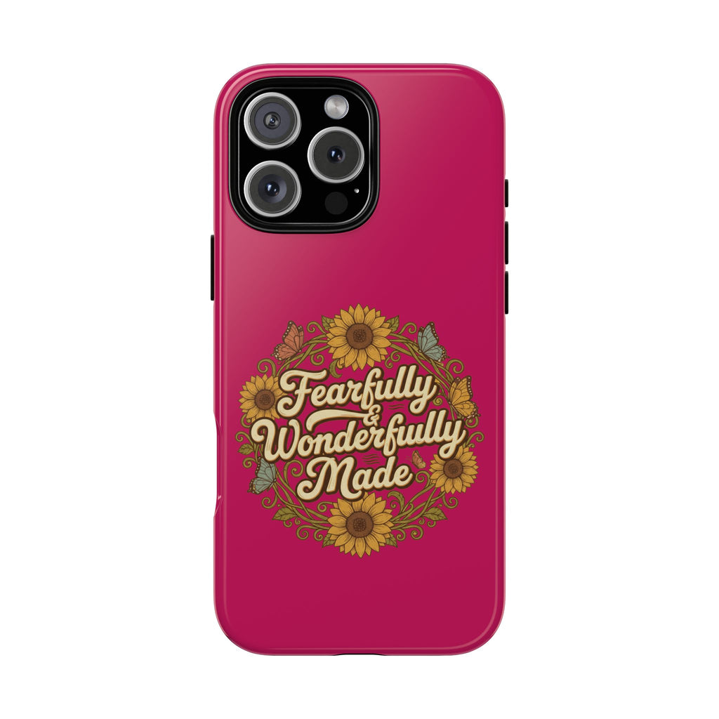 RESTERATION Phone Case — 'Fearfully & Wonderfully Made' Sunflower Floral Cover #6