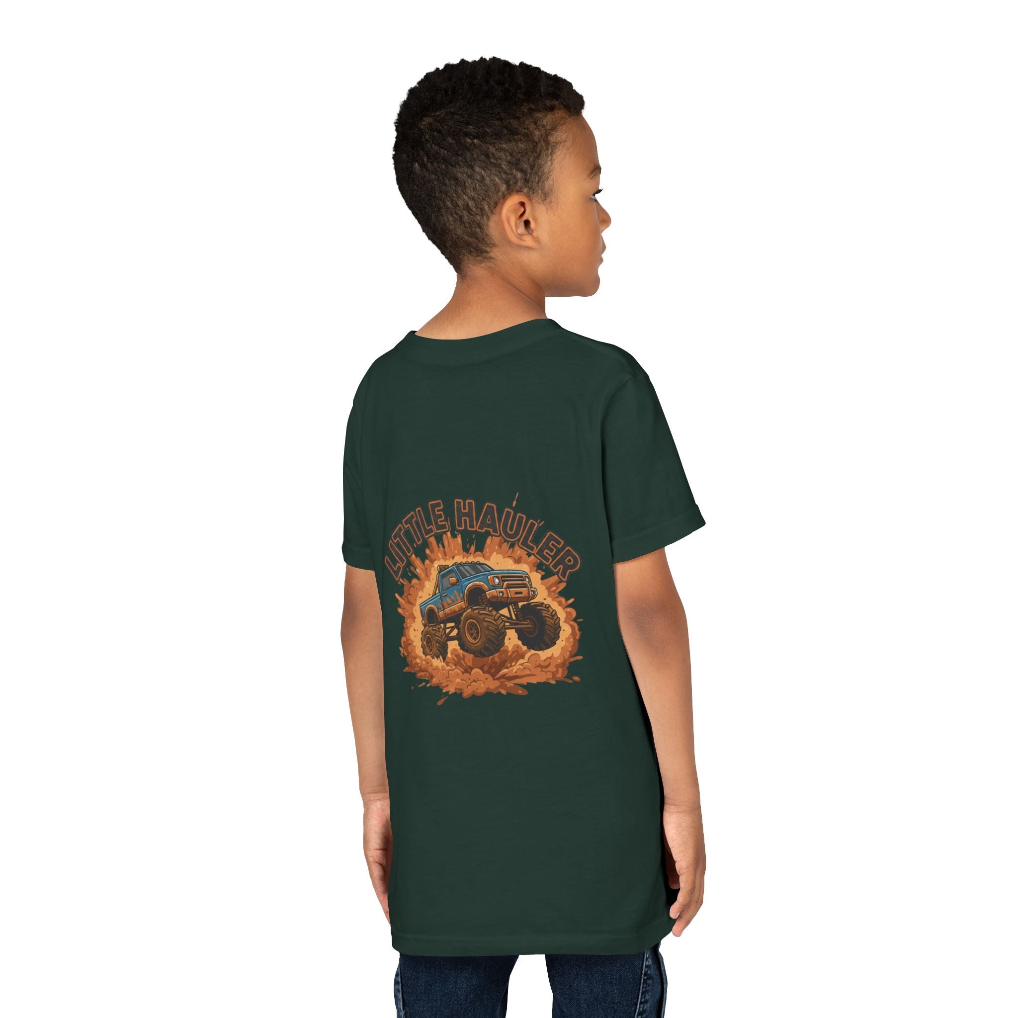 Little Hauler — Monster Truck Youth T-Shirt - RESTERATION