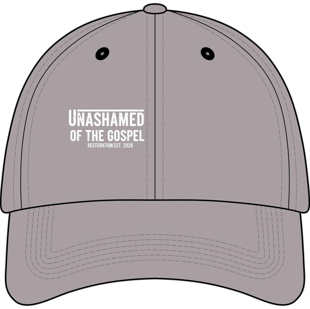 Youth Baseball Cap - "Unashamed of the Gospel" Embroidered Christian Hat - Resteration