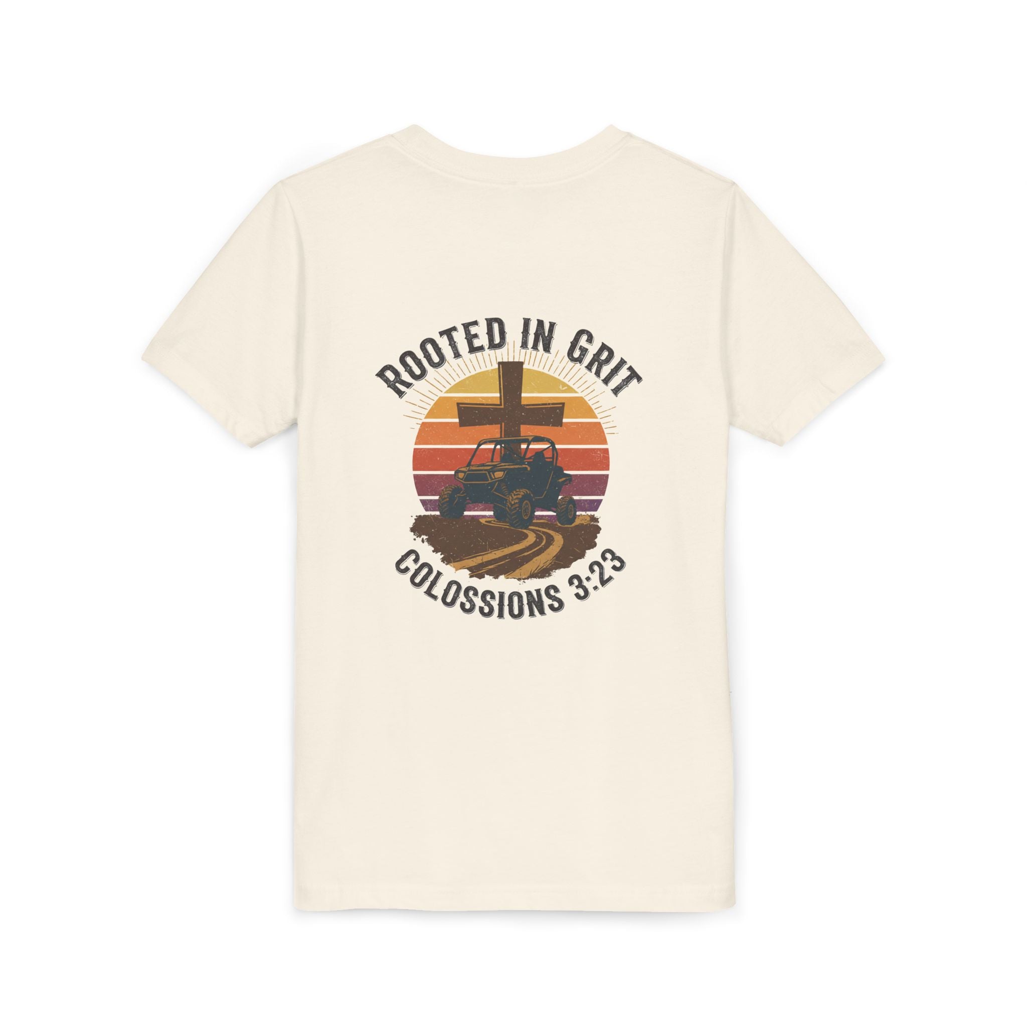 Rooted in Grit — Christian Youth T-Shirt (Colossians 3:23) - RESTERATION