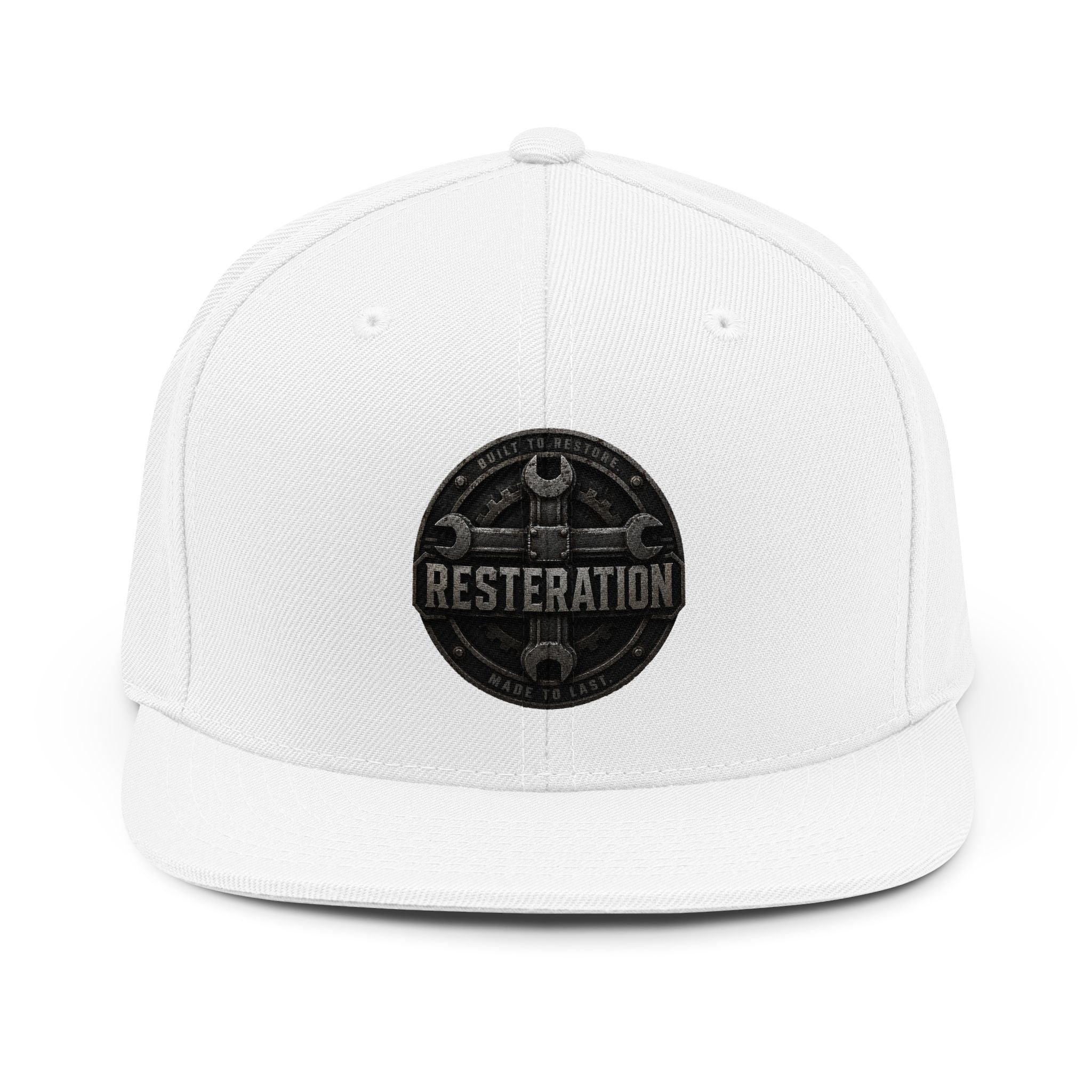 RESTERATION Snapback Cap — Vintage Wrench Logo Cap
