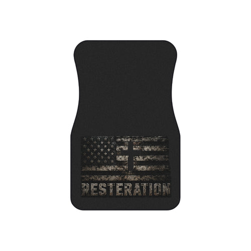 Distressed American Flag Car Mat Set — 4-Pack 1 - RESTERATION
