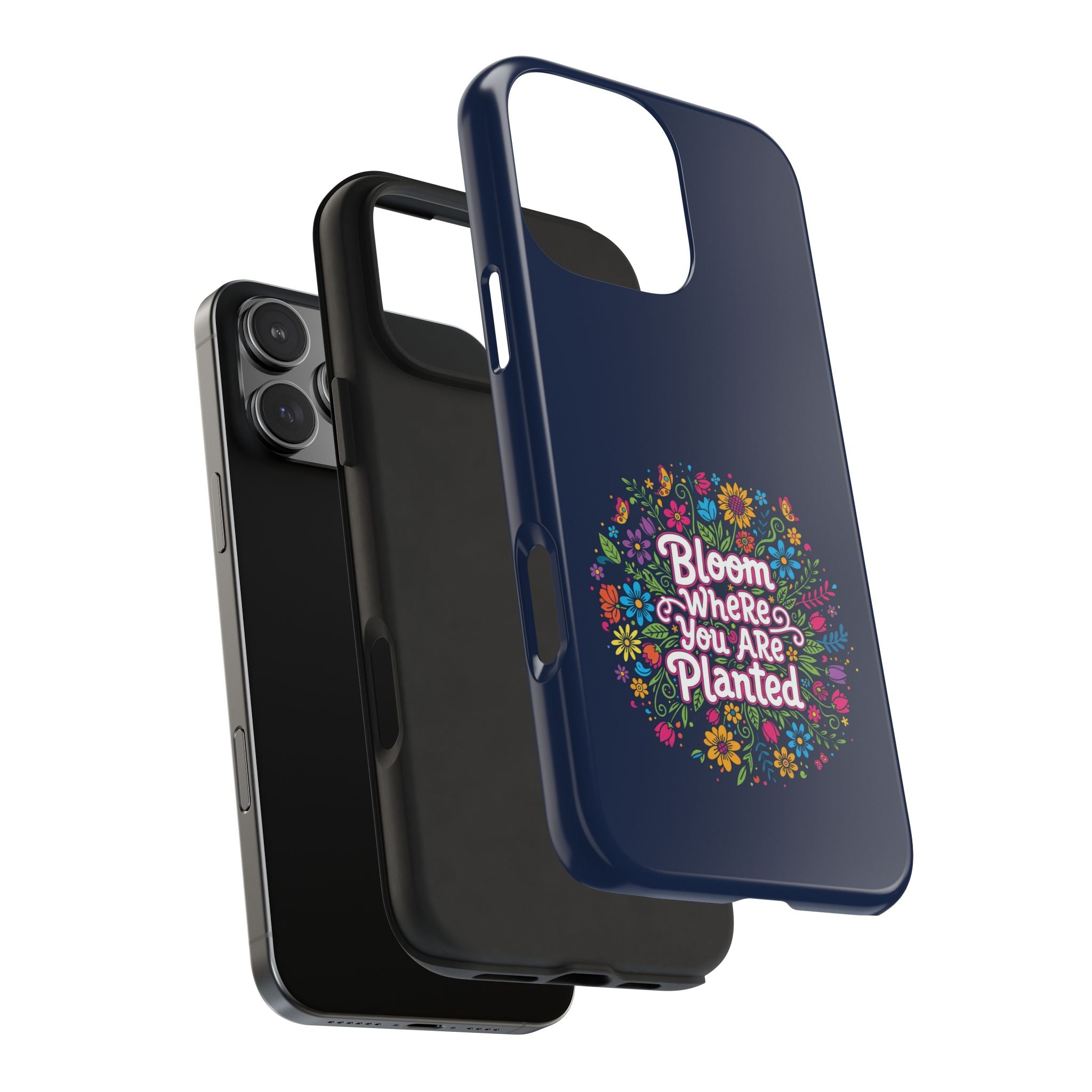 RESTERATION Tough Phone Case — 'Bloom Where You Are Planted' Floral Cover #4