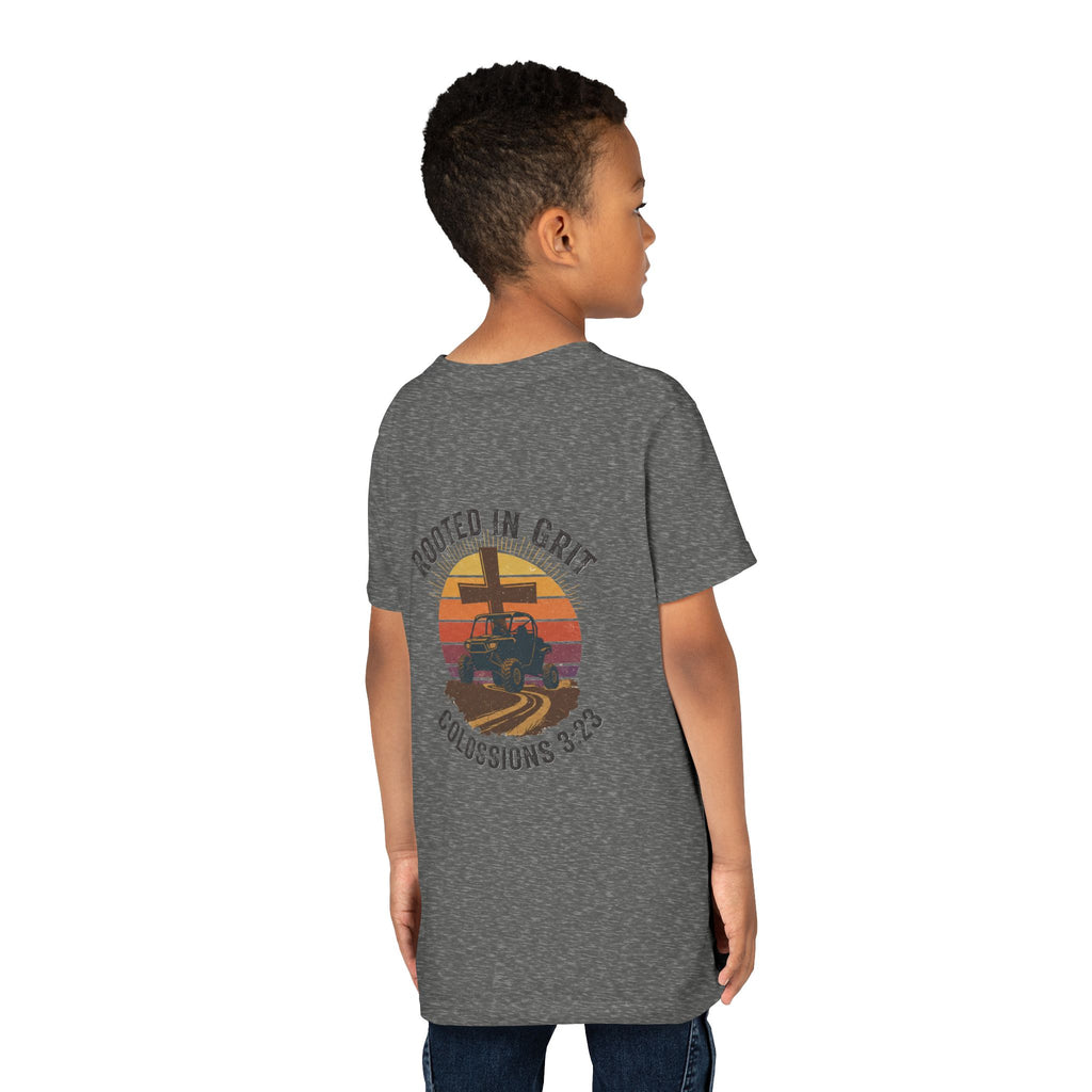 Rooted in Grit — Christian Youth T-Shirt (Colossians 3:23) - RESTERATION