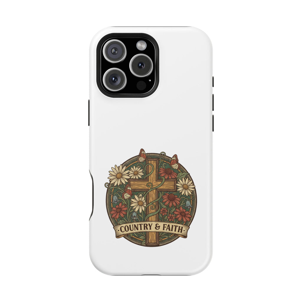 RESTERATION Phone Case — Country & Faith Cross Magnetic Impact-Resistant Cover #4