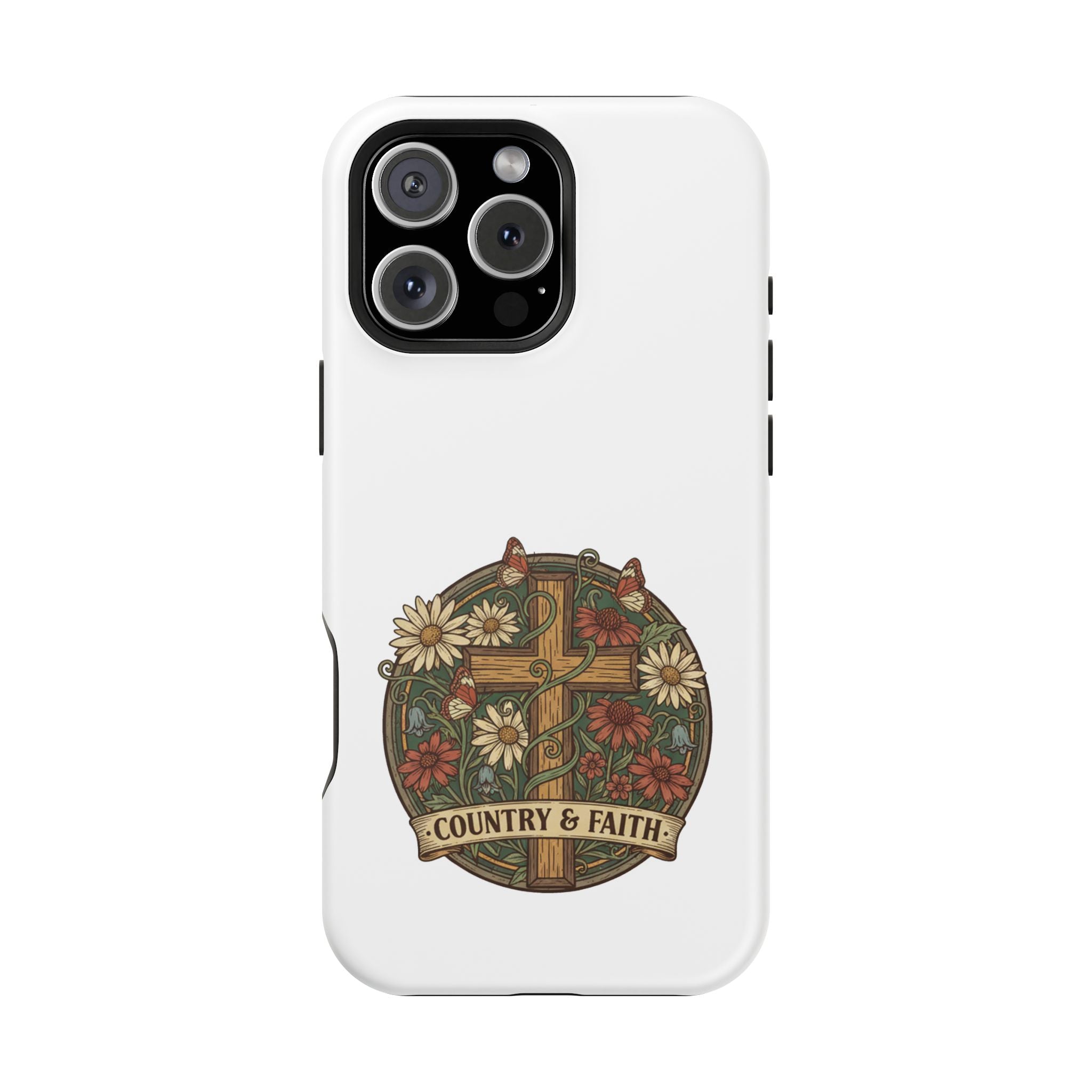 RESTERATION Phone Case — Country & Faith Cross Magnetic Impact-Resistant Cover #4