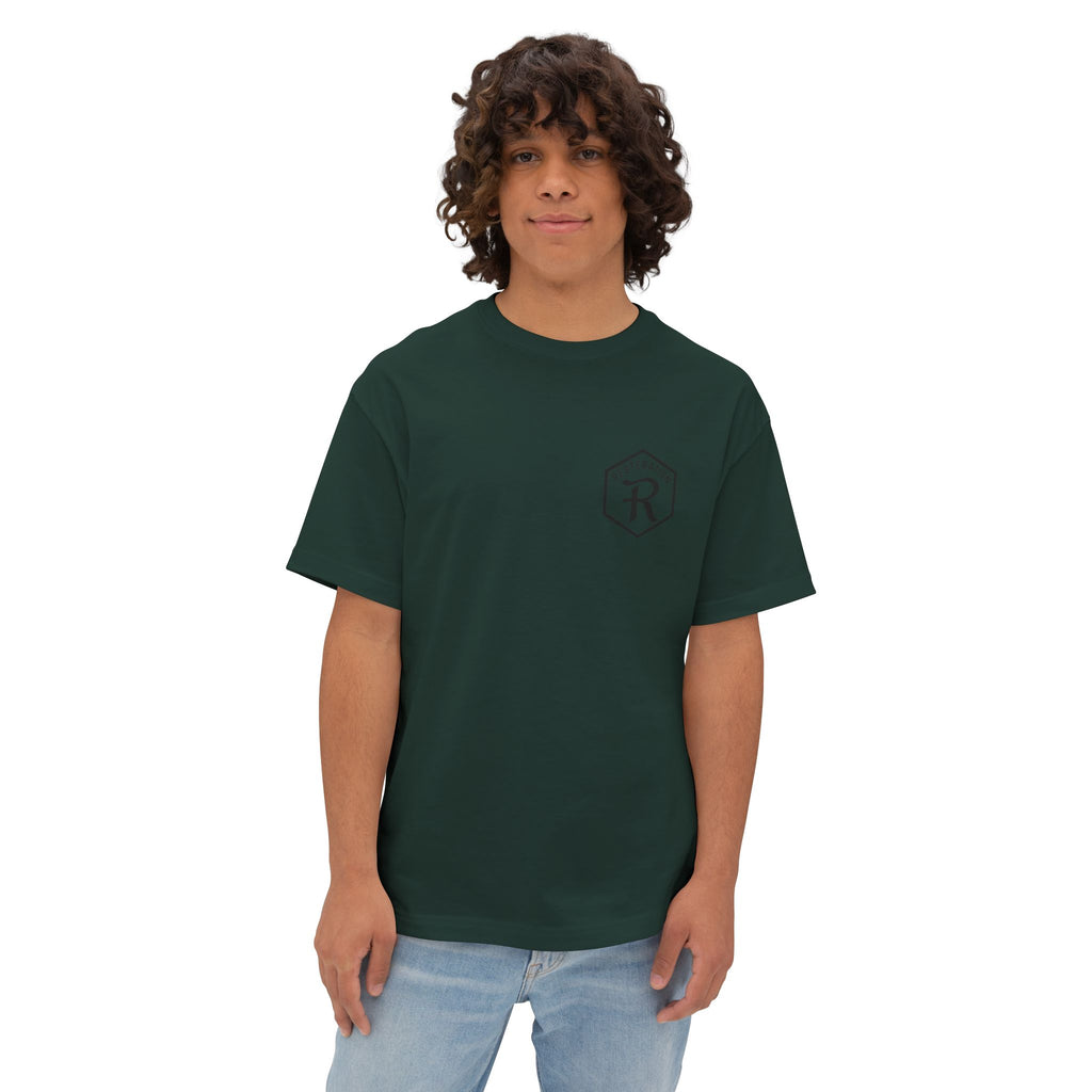 RESTERATION Oversized Boxy Tee — Colossians 3:23 Scripture Back Print - RESTERATION