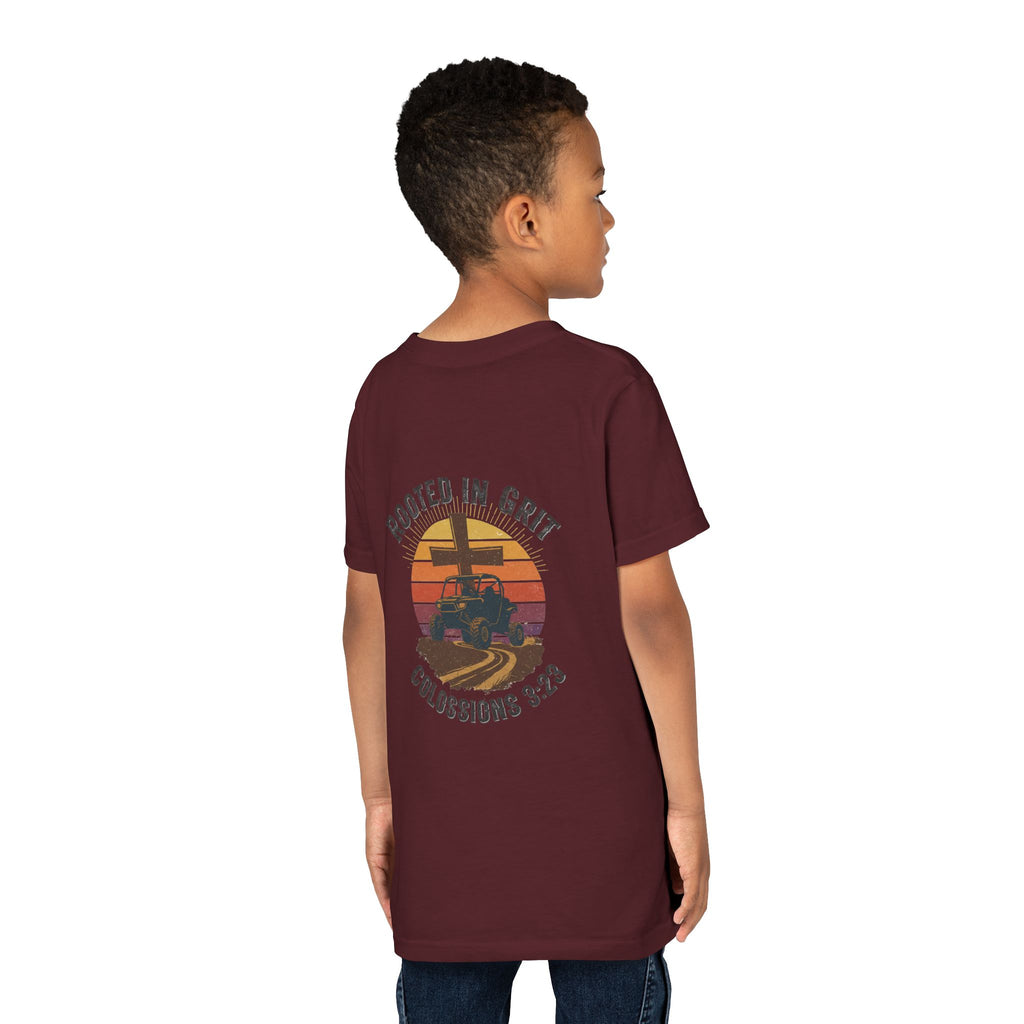 Rooted in Grit — Christian Youth T-Shirt (Colossians 3:23) - RESTERATION