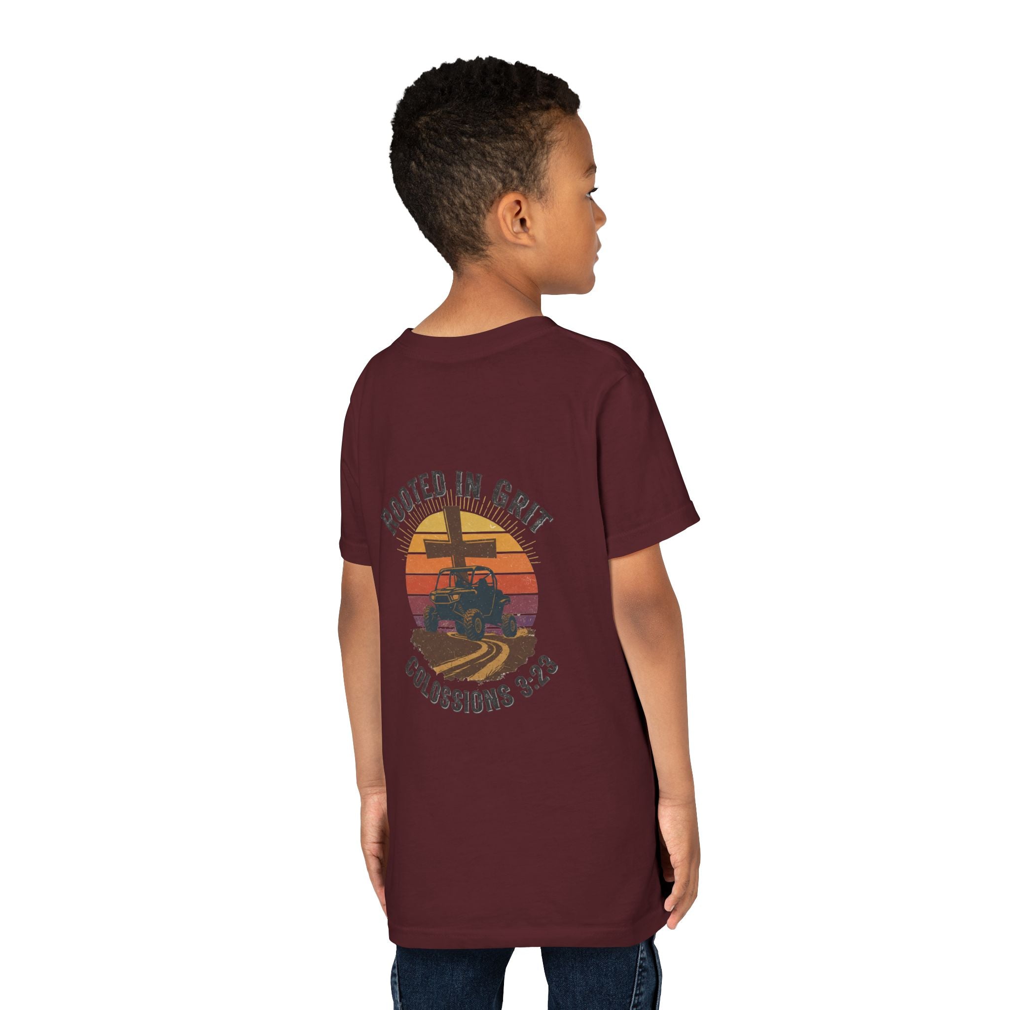 Rooted in Grit — Christian Youth T-Shirt (Colossians 3:23) - RESTERATION