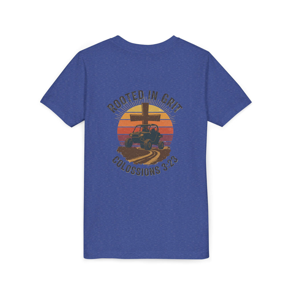 Rooted in Grit — Christian Youth T-Shirt (Colossians 3:23) - RESTERATION
