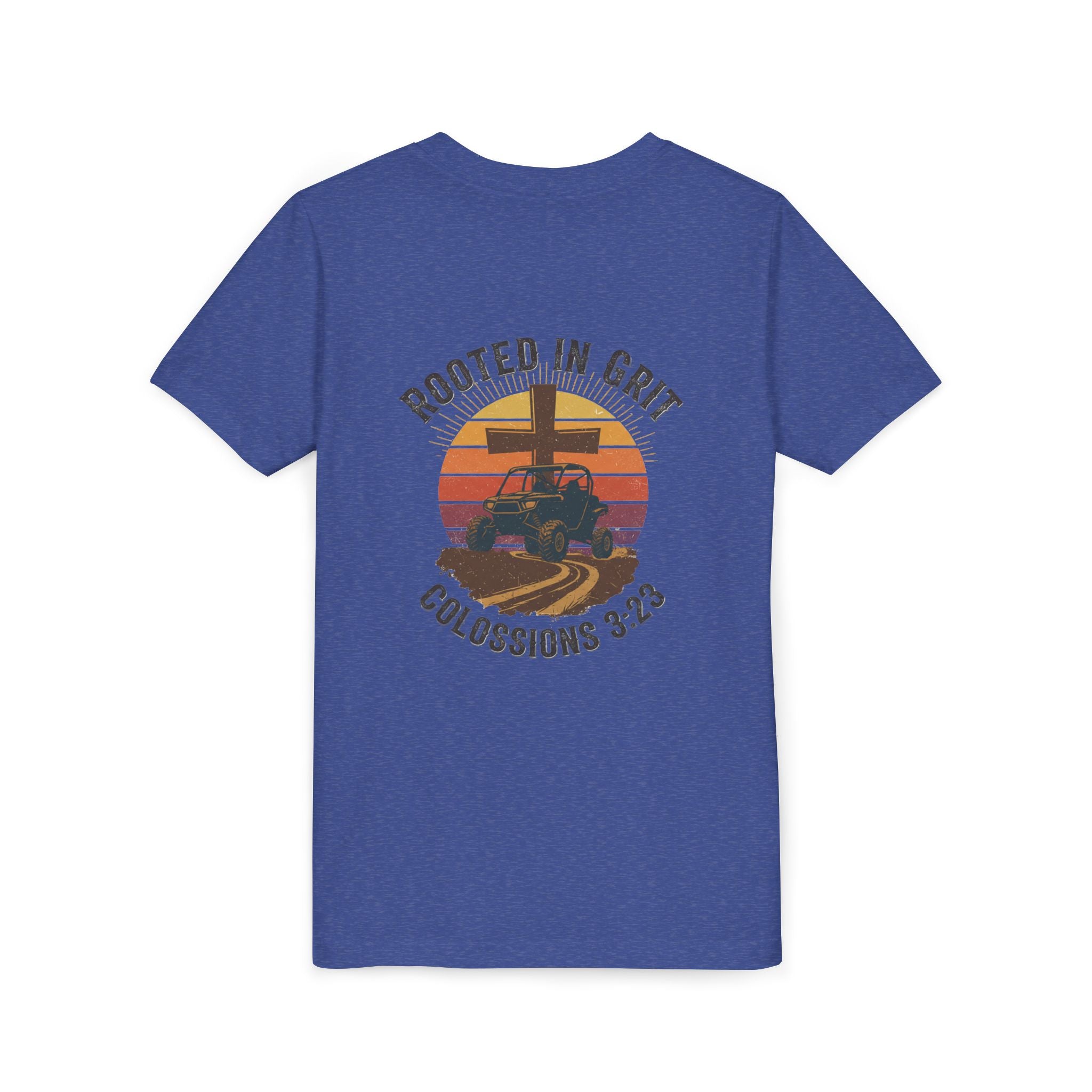 Rooted in Grit — Christian Youth T-Shirt (Colossians 3:23) - RESTERATION