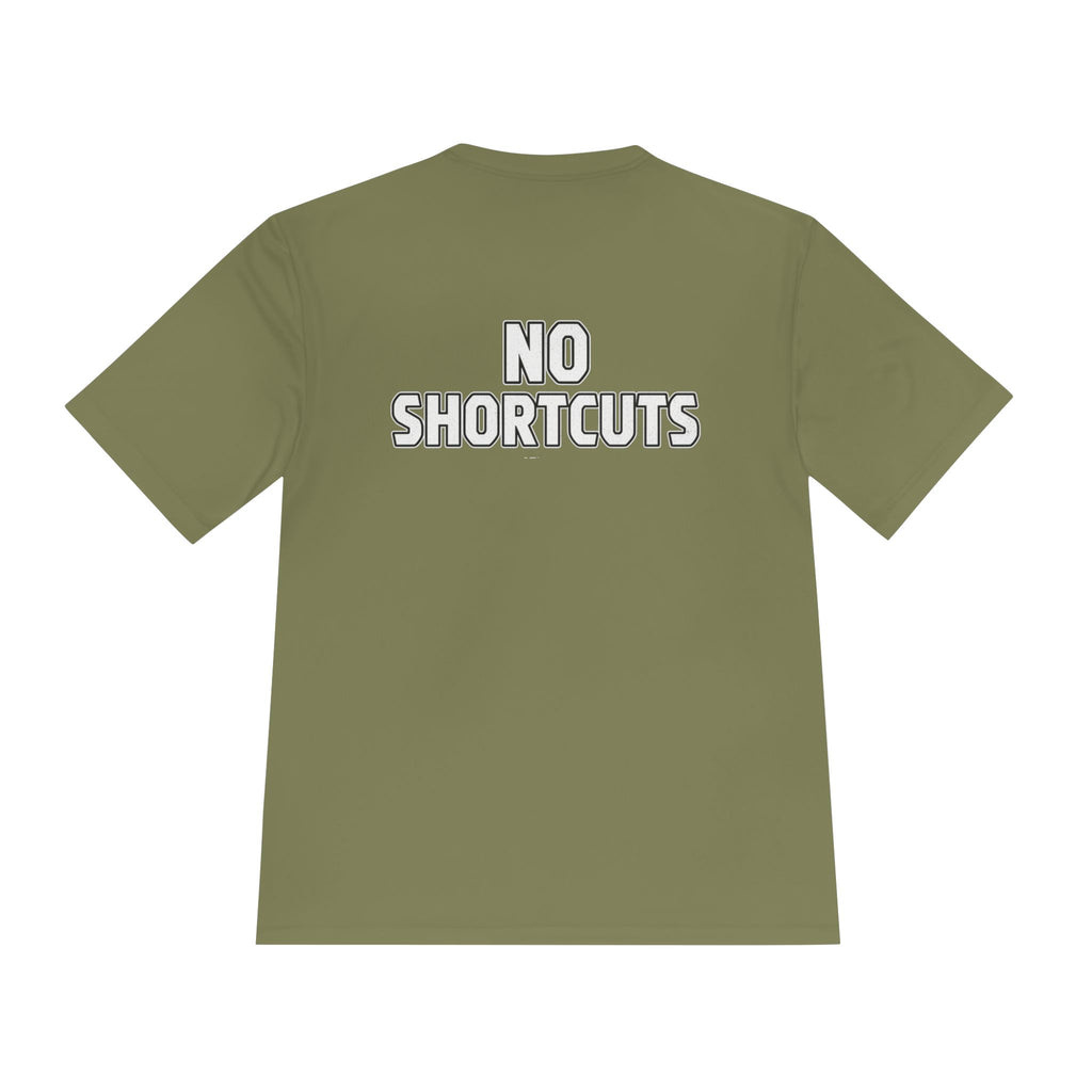 No Shortcuts Performance Tee — Moisture‑Wicking Athletic Shirt - RESTERATION