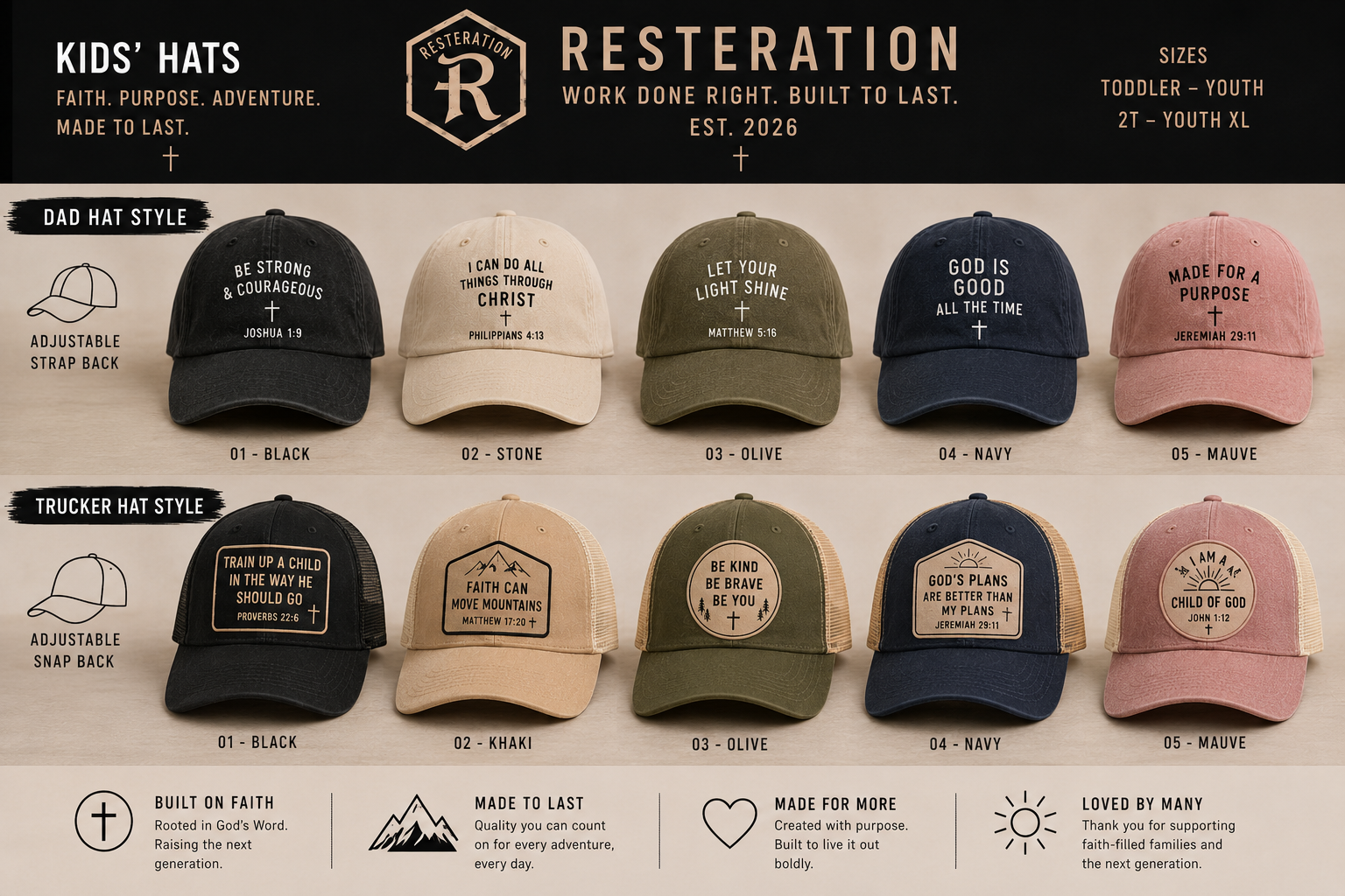 Kids' RESTERATION Dad Hat